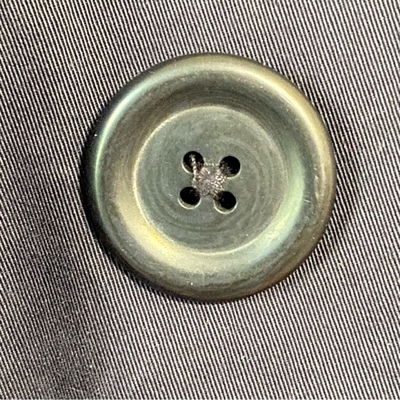 Banana Republic Trenchcoat Navy Blue Double Breasted size Petite Large - Picture 8 of 14